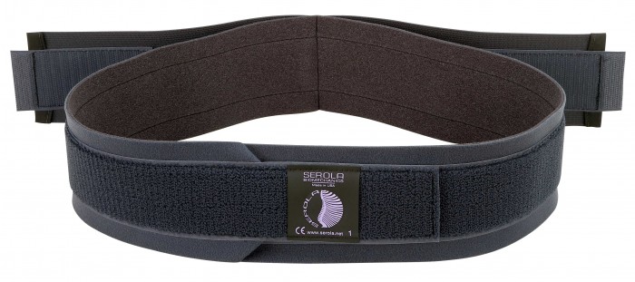 A black velcro belt